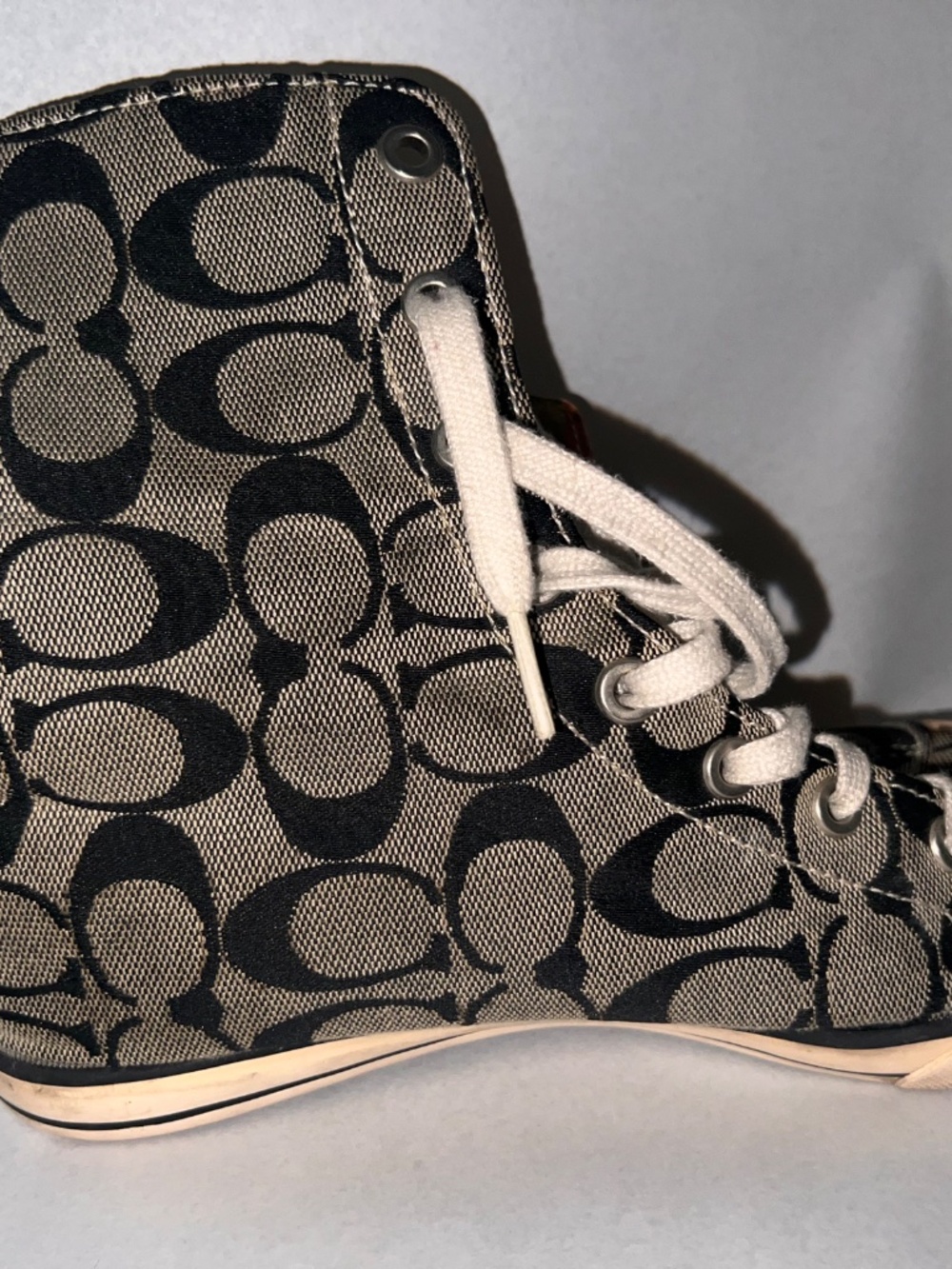 Coach logo high tops sneakers size 7.5 - Picture 8 of 13